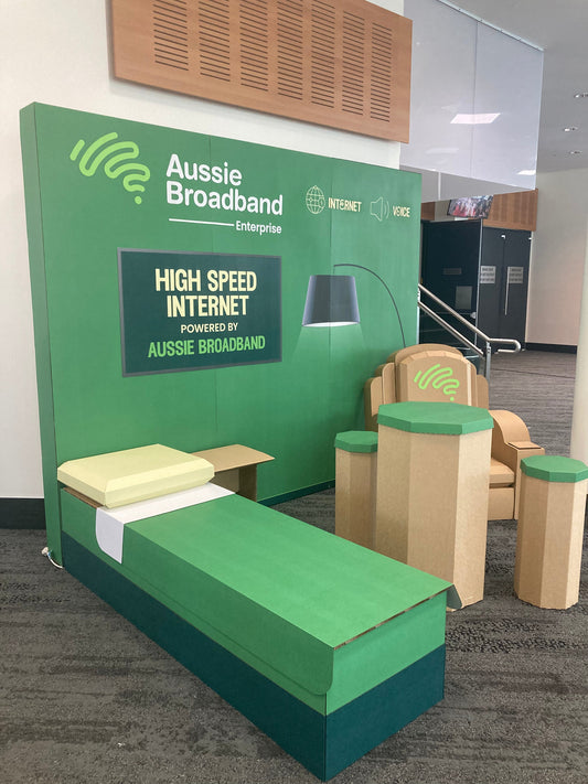 Aussie BroadBand - Sustainable 3x3 Trade Show Booth