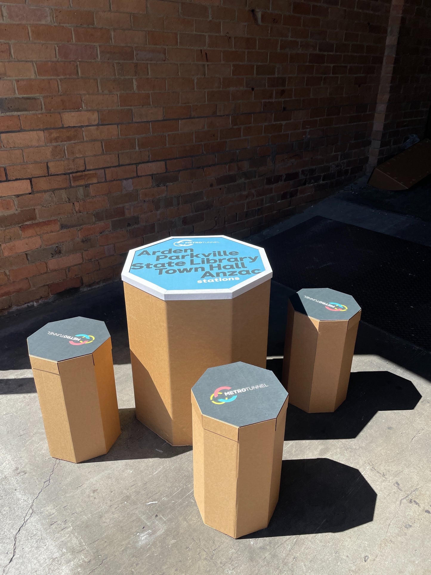Octagonal Cardboard Stool