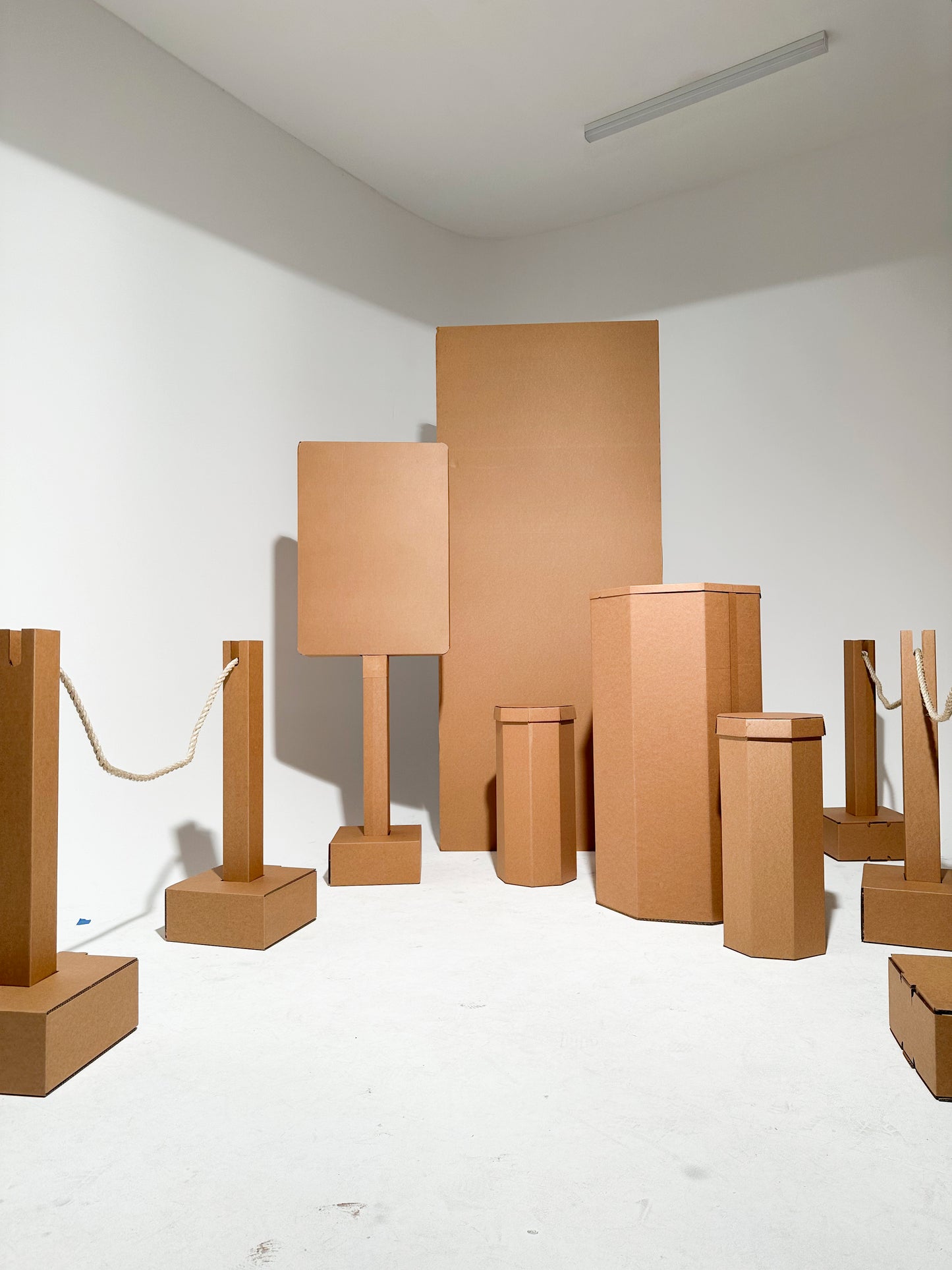 The Cardboard Mill trade show products setup