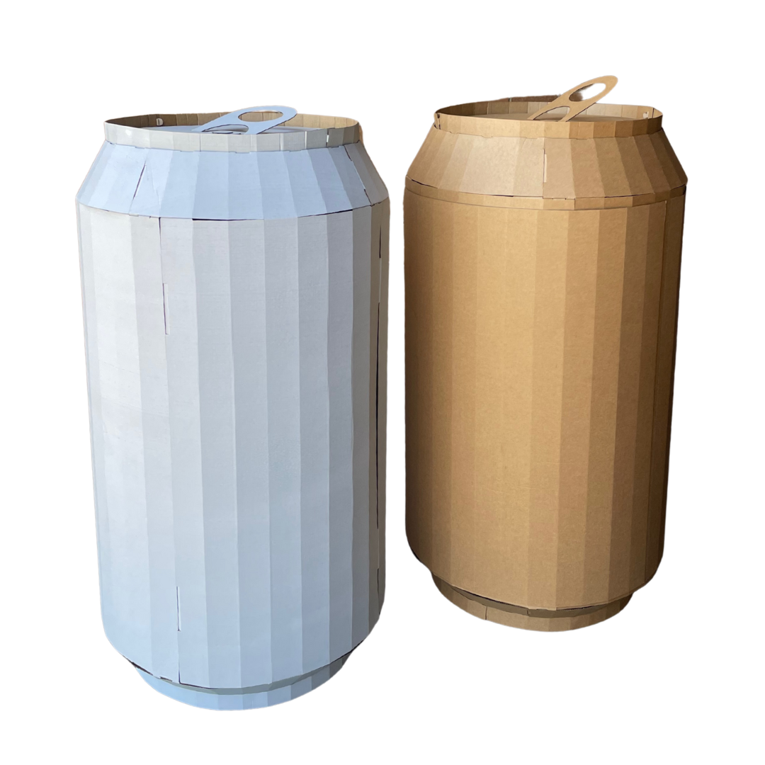 Cardboard Drink Can Sculptures for Events & Activations