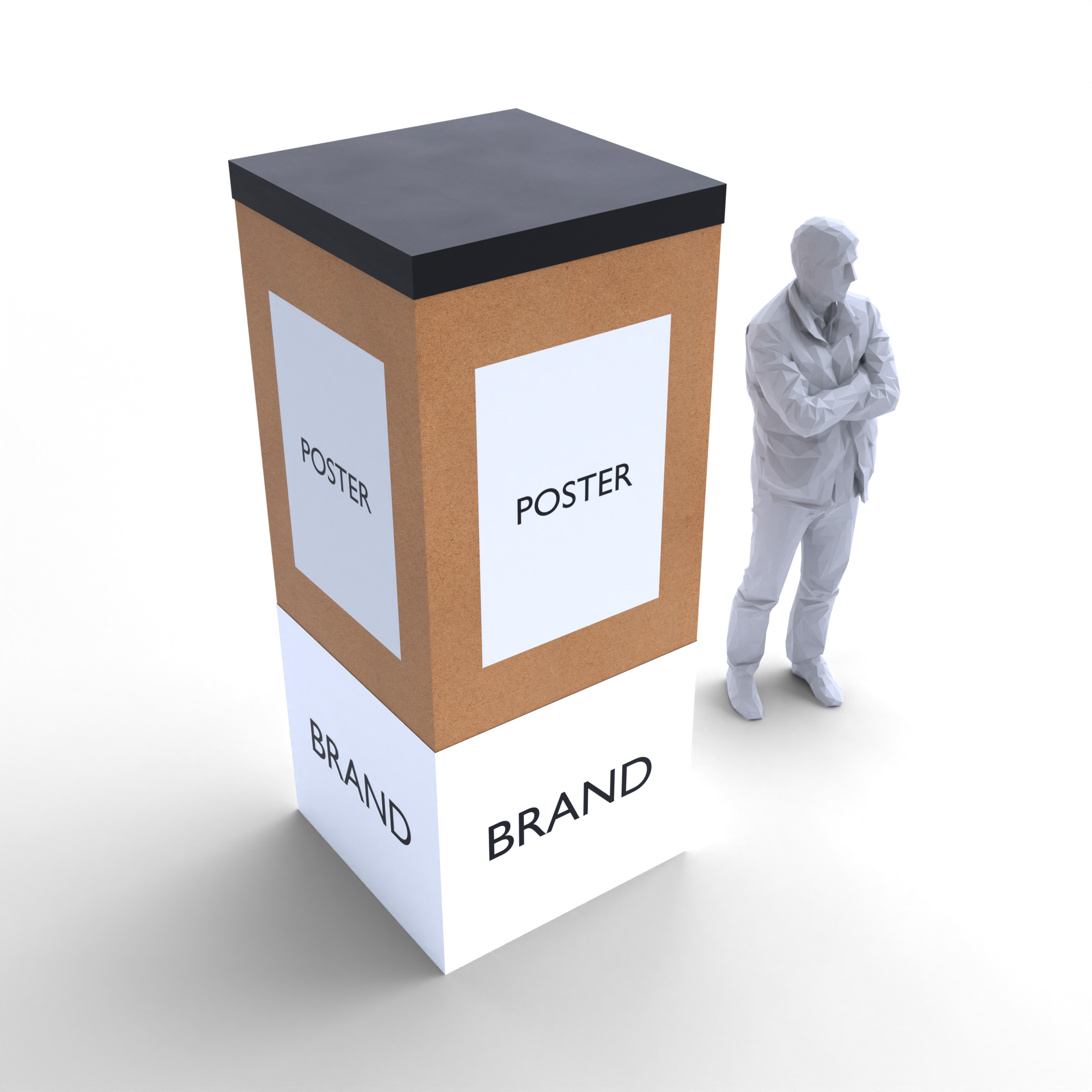 Freestanding Cardboard Signage Towers