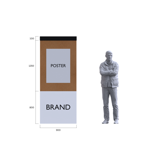Freestanding Cardboard Signage Tower