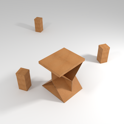 Square Cardboard Event Table