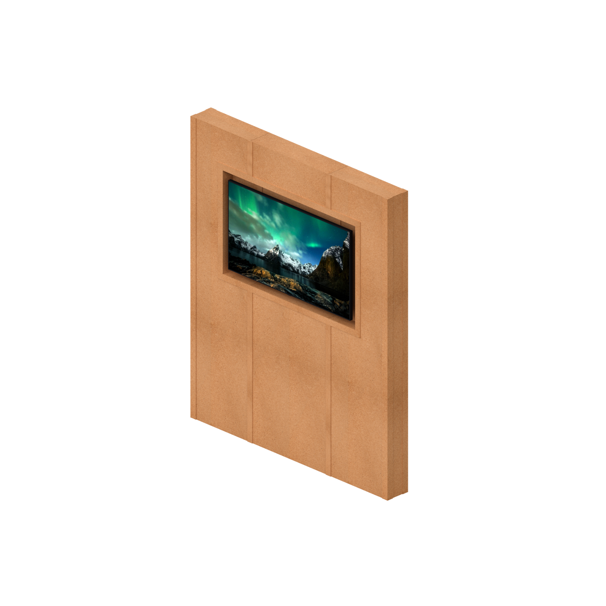 Cardboard TV Display Wall for Exhibitions and Trade Shows