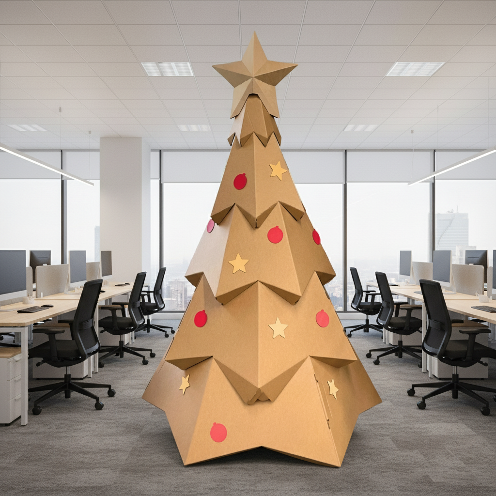 Cardboard Christmas Tree for the workplace