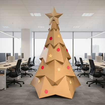 Cardboard Christmas Tree for the workplace