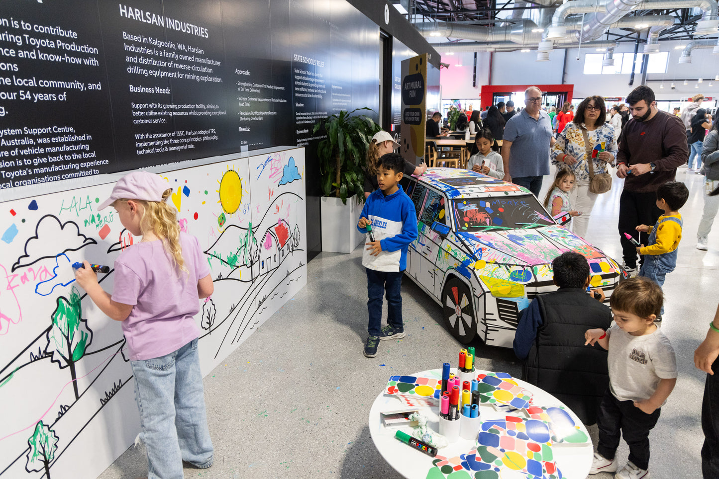 Cardboard Colouring Wall