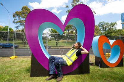 Giant Cardboard Heart Sculpture