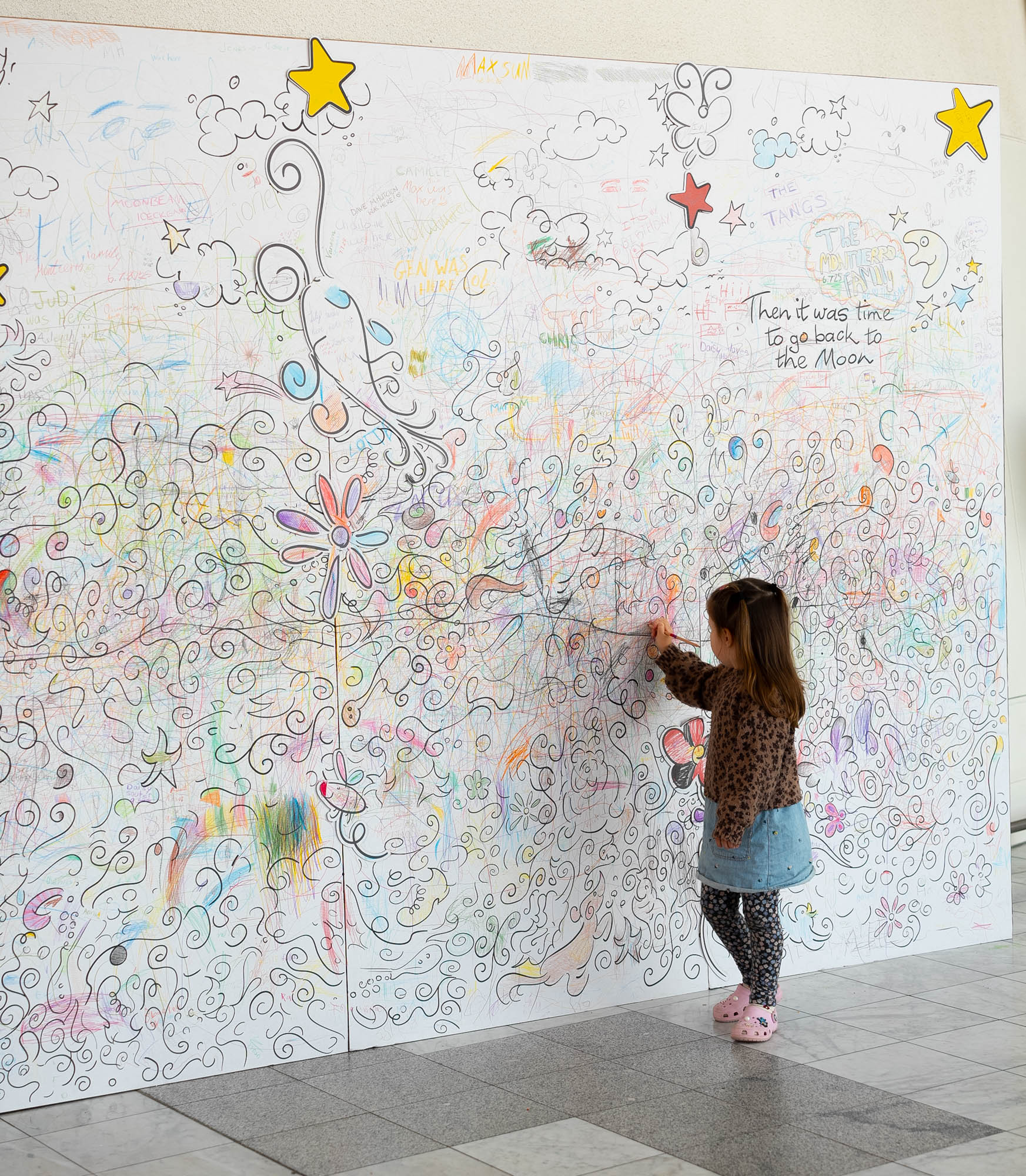 Cardboard Colouring Wall for Events
