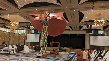 Giant Cardboard Heart Sculpture